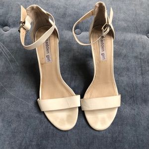 Madden Girl White Heels